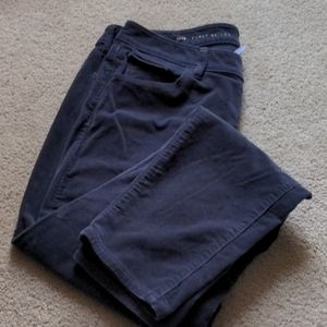Loft 12 Curvy Skinny Corduroy Dark Grey